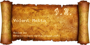 Volent Metta névjegykártya